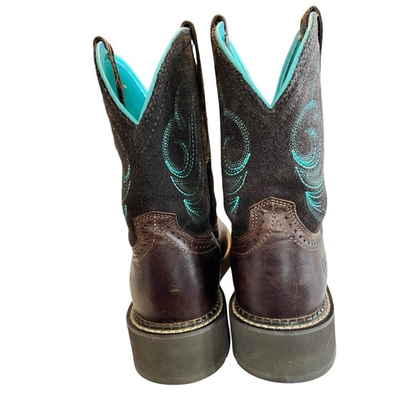 Ariat Fatbaby Heritage Dapper Western Boots Sz 9.5B Womens Brown Turquoise 2480 - Picture 5 of 9